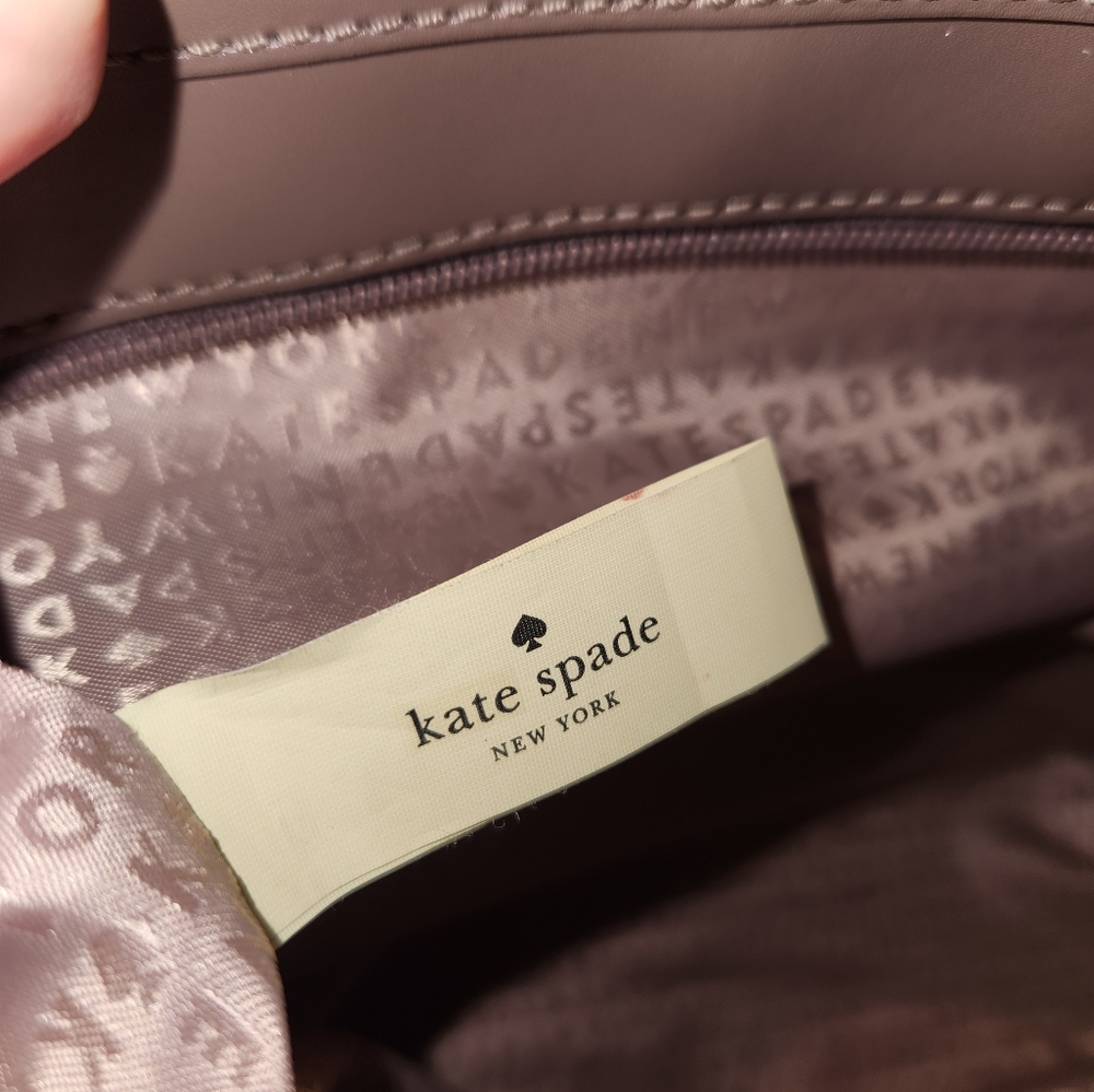 Kate Spade Taupe Leather Tote Bag - Picture 10 of 11